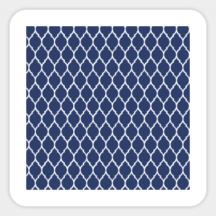 Blue Vintage Abstract Pattern Sticker